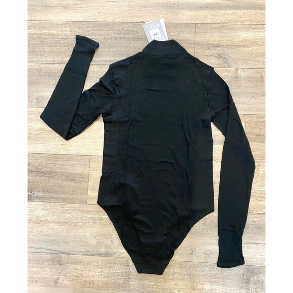 Icebreaker Merino Wool Queens Womens M Long Sleeve High Neck Bodysuit NWT Black - Picture 9 of 10